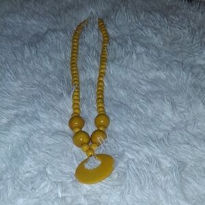 Yellow Beaded Necklace